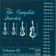 BEETHOVEN ORFORD STRING QUARTET - COMPLETE QUARTETS 3 CD
