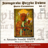 OSPPE TEMPESTA EARLY MUSIC ENSEMBLE BURZYNSKI - MUSICA CLAROMONTANA CD