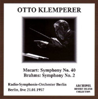 MOZART BRAHMS KLEMPERER - SYMPHONY 40 & 2 CD