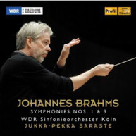 BRAHMS SARASTE WDR SINFONIEORCHESTER KOELN - SYMPHONIES 1 & 3 CD