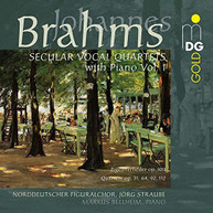 BRAHMS JORG STRAUBE - SECULAR CHORAL WORKS WITH PIANO VOL. 1 CD