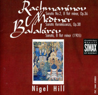 RACHMANINOFF BALAKIREV MEDTNER HILL - PIANO SONATA 2 PIANO SONATA CD
