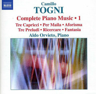 TOGNI / ALDO  ORVIETO - COMPLETE PIANO MUSIC 1 CD