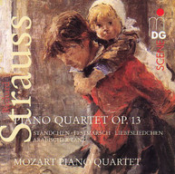 STRAUSS MOZART PIANO QUARTET - PIANO QUARTET OP 13 CD