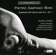 BONI FOSSA FONTANA GATO CRISCUOLO - SONATA FOR CELLO & BC OP 1 CD