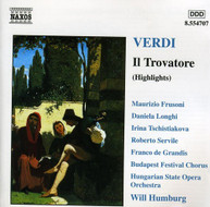 VERDI /  FRUSONI / LONGHI / SERVILE / HUMBURG - IL TROVATORE (HIGHLIGHTS) CD