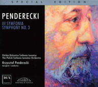 PENDERECKI POLISH SINFONIA IUVENTUS ORCHESTRA - SYMPHONY 3 CD