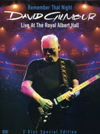 DAVID GILMOUR - REMEMBER THAT NIGHT: LIVE AT THE ROYAL ALBERT HALL DVD