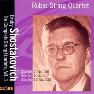 SHOSTAKOVICH RUBIO STRING QUARTET - STRING QUARTETS 3 CD