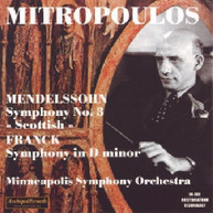 MENDELSSOHN MITROPOLOUS - SINFONIE 3 FRANCK SINFONIE CD