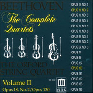 BEETHOVEN ORFORD STRING QUARTET - COMPLETE QUARTETS 2 CD