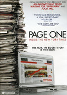PAGE ONE: INSIDE THE NEW YORK TIMES (WS) DVD