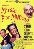 MUSIC FOR MILLIONS DVD