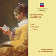 GEORGE MALCOLM - ARNE, C.P.E. BACH, J.C. BACH: HARPSICHORD CONCERTOS CD