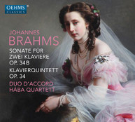 BRAHMS /  D'ACCORD / HABA QUARTETT - JOHANNES BRAHMS: SONATE FUR ZWEI CD