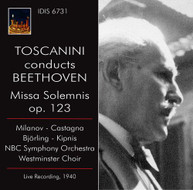 BEETHOVEN /  MILANOV / TOSCANINI - TOSCANINI CONDUCTS BEETHOVEN / MISSA CD