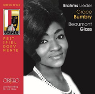 BRAHMS /  BUMBRY / GLASS - BRAHMS LIEDER CD