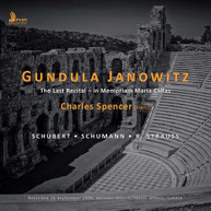 SCHUBERT /  JANOWITZ / SPENCER - LAST RECITAL CD