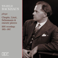 ALBENIZ /  BACKHAUS - HMV RECORDINGS 1925 - HMV RECORDINGS 1925-1937 CD