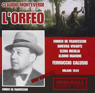 NICOLAI - L'ORFEO CD