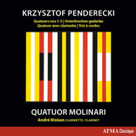 PENDERECKI /  QUATUOR MOLINARI / MOISAN - QUATUORS 1 - QUATUORS 1-3 CD