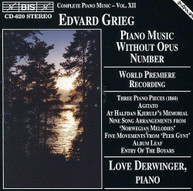 GRIEG / DERWINGER - WORLD PREMIERE RECORDING / PIANO MUSIC CD