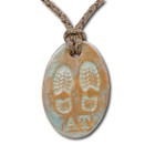 Handcrafted and kiln fired Appalachian Trail Pendant.
