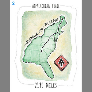Appalachian Trail Strip Map Poster
