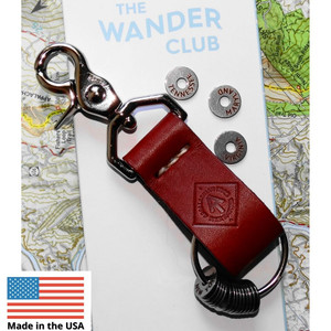 Appalachian Trail Leather Wanderchain with 14 State Tokens