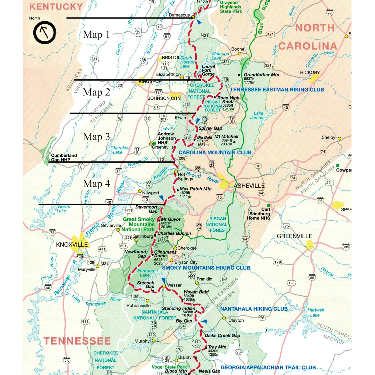 Tennessee-North Carolina Maps - Appalachian Trail Conservancy