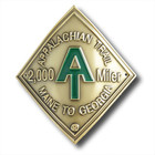 For those successfully completing the whole Trail - proudly display your accomplishment  by tacking this A.T. diamond medallion to your hiking stick.