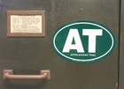 Every hiker’s vehicle needs this 5.75” oval A.T. decal in dark green and white.