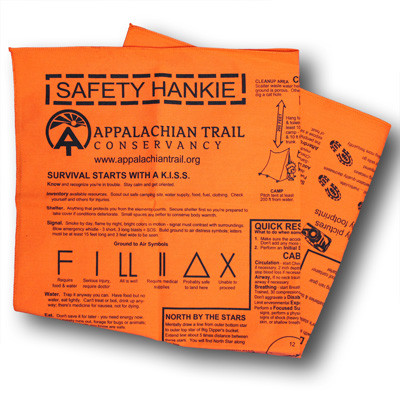 Keep yourself seen and safe, with this blaze-orange, cotton bandanna from the ATC.