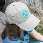 This attractive khaki cap comes with the ATC sunrise logo embroidered in blue and green.