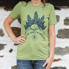 This super soft, heather green shirt also features the trademarked A.T. diamond.
