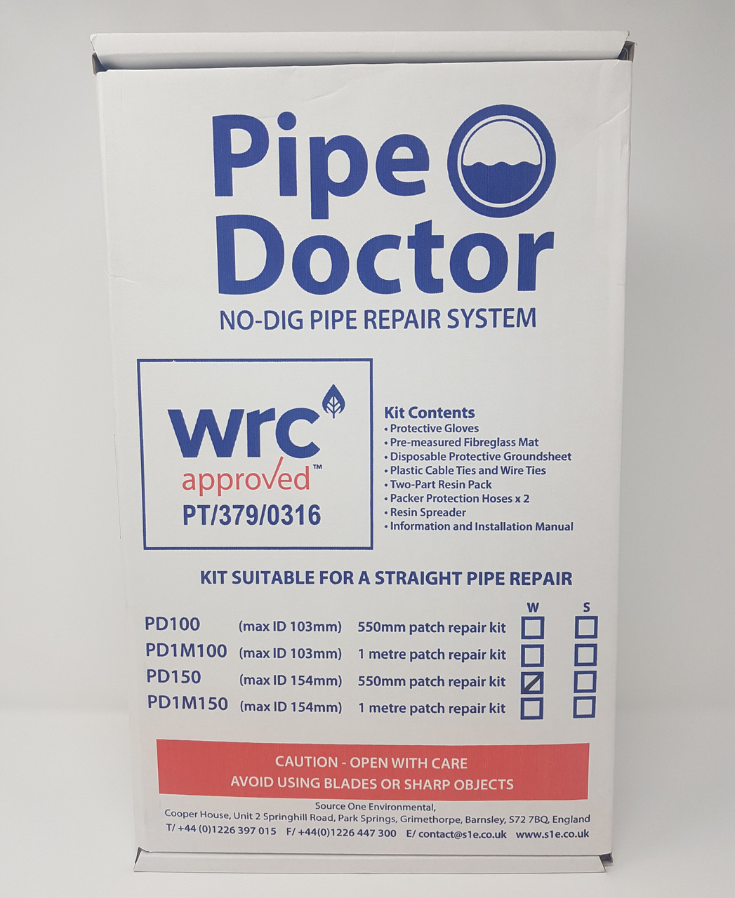 Pipe Doctor Straight Kit 104154mm (6") dia x 550mm PD150W Wardsflex