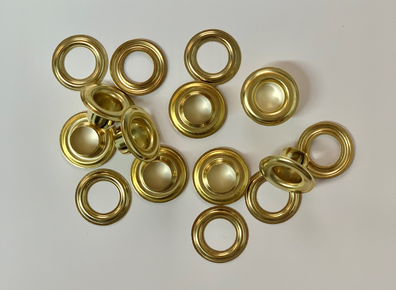 #2LN Long Neck Brass Grommets & Washers with Brass Finish - GVDirect