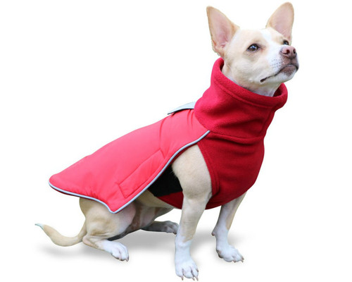 Quality Dog Coat with Reflective Harness Opening