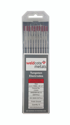 Weldcote Tungsten 1/8x7 2% Thoriated 10Pk