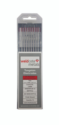 Weldcote Tungsten 3/32x7 2% Thoriated 10Pk