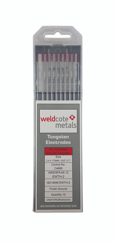 Weldcote Tungsten 3/32x7 2% Thoriated 10Pk - G332X7X2TH - Nippon