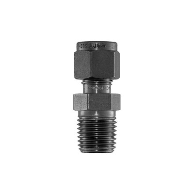 Connector, 1/4" Compression by 1/4" MNPT, SS