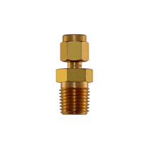 Connector, 1/8" Compression by 1/4" MNPT, Brass