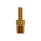 Hose Barb, 1/4" by 1/4" MNPT, Brass