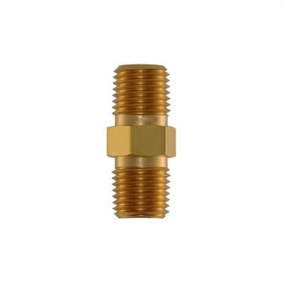 Hex Nipple, 1/4" NPT, Brass
