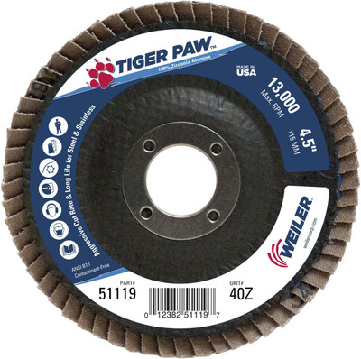 Weiler Tiger Paw Flap Disc