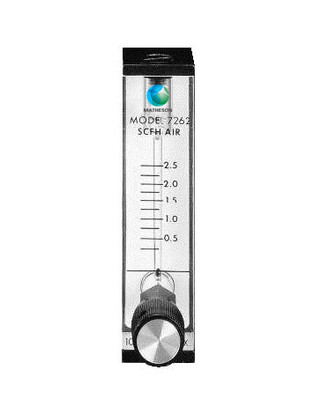 PM-1000 Series Acrylic Flowmeter (direct read Air), Brass