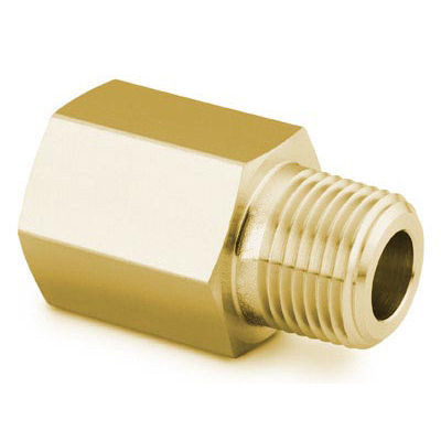Adapter, 1/2" MNPT x 1/2" FNPT, Brass