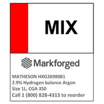 MIX- MATHESON 2.9% Hydrogen balance Argon Size 1L, CGA 350