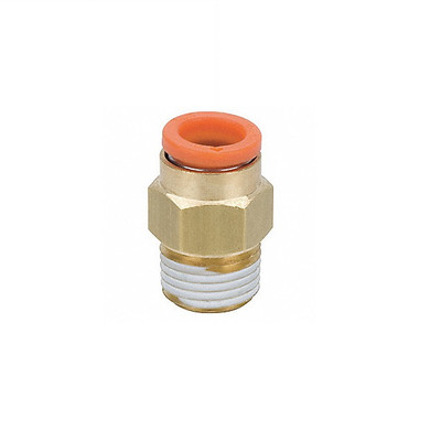 Connector, 1/4" One-Touch by 1/4" MNPT, Brass